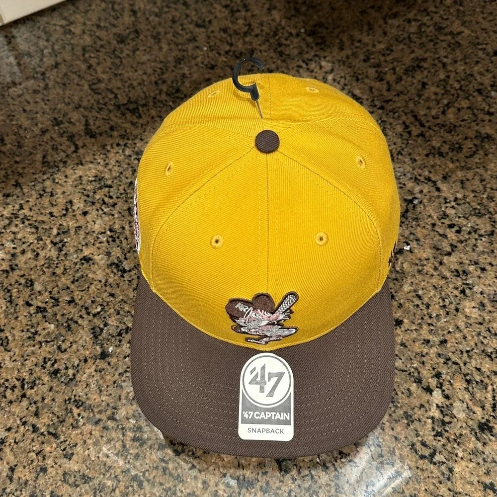 Detroit Tigers '47 Captain Snapback Hat OSFA Wheat Brown MLB Cooperstown New